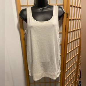 NWt New Liz Claiborne Womens cream sleeveless blouse top Tank Small Tunic